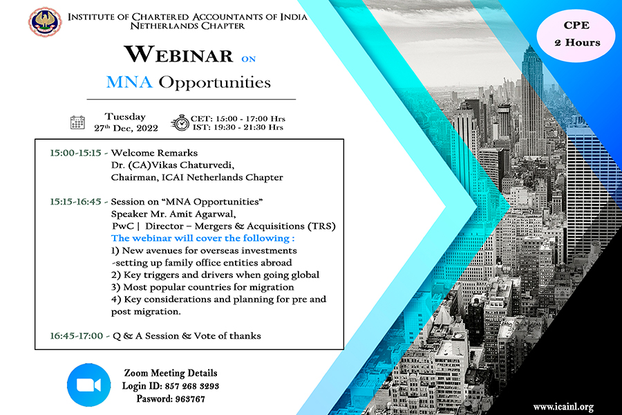 MNA Opportunities - Setting up Family Overseas Office